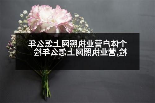 个体户营业执照网上怎么年检,营业执照网上怎么年检